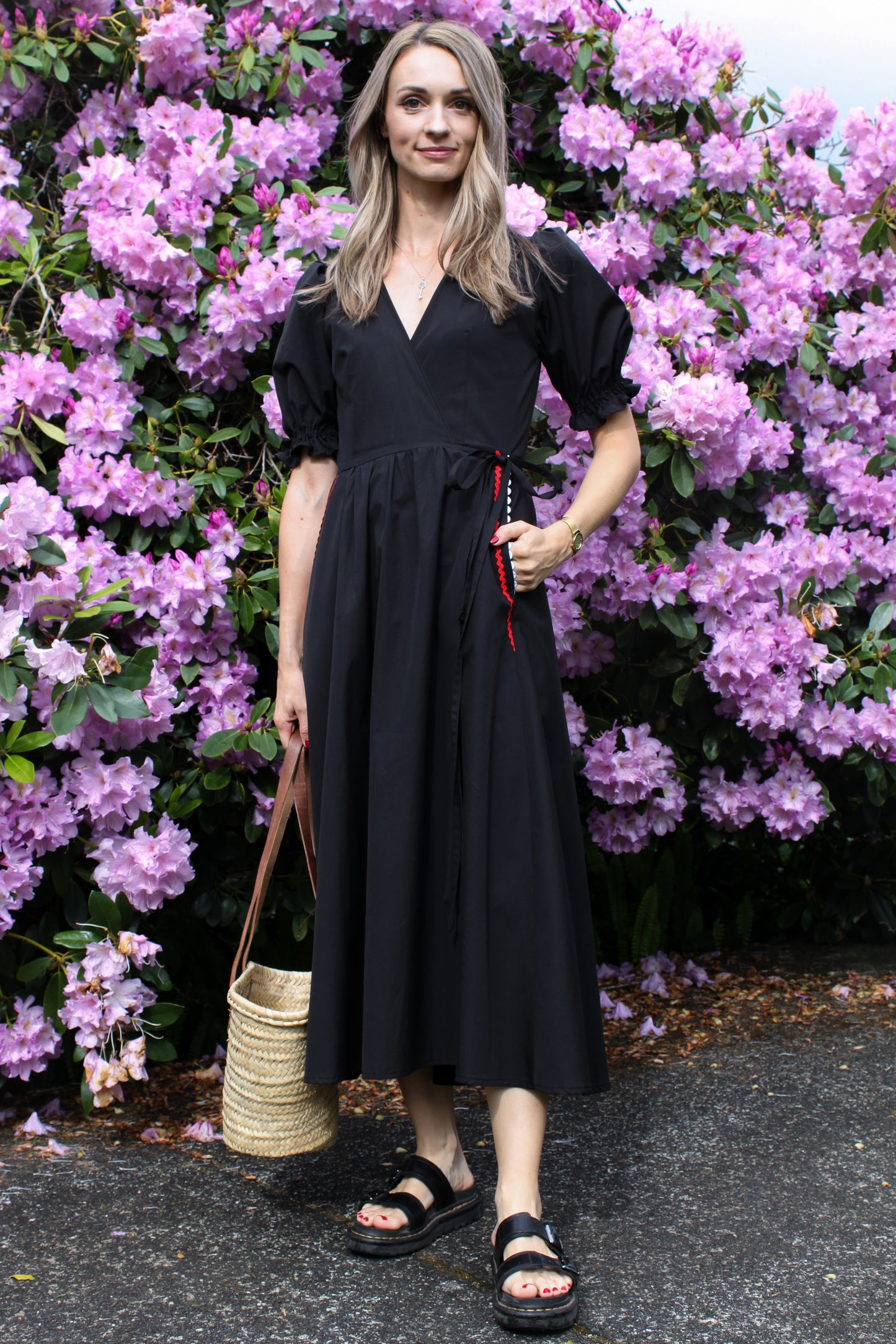Party Wrap Dress | Raven Black